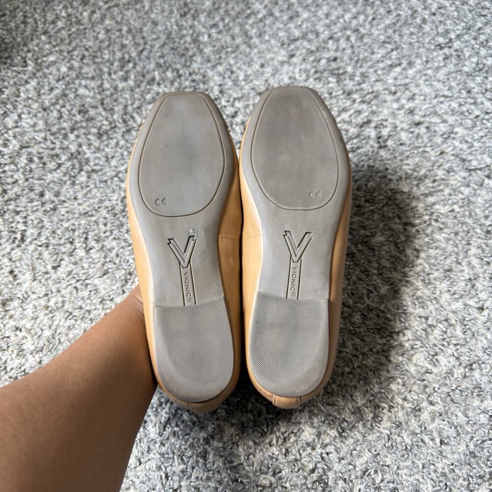 Vionic Klara Camel Brown Flats Size 10 Leather Bo… - image 5